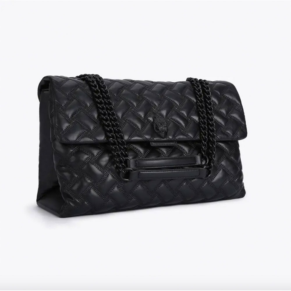 Bolso piel cadena Kurt Geiger XXL Kensington Drench Negro foto 3