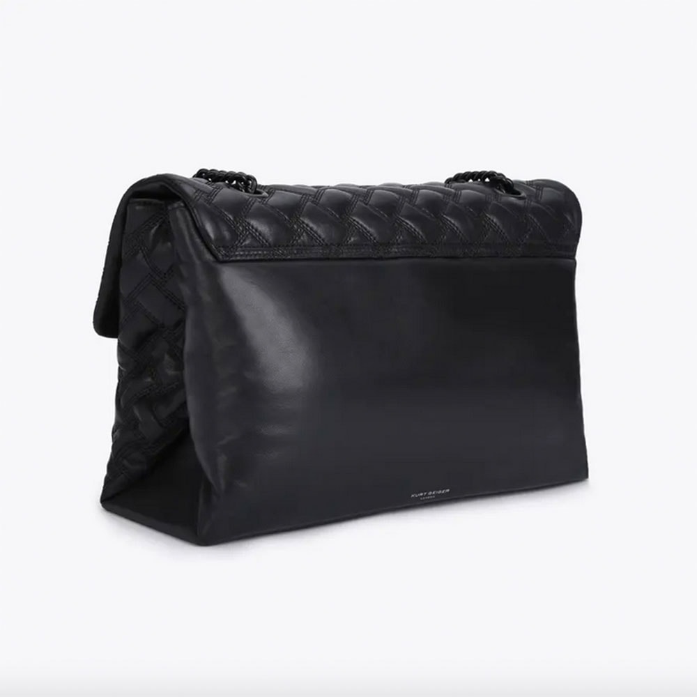 Bolso piel cadena Kurt Geiger XXL Kensington Drench Negro foto 4