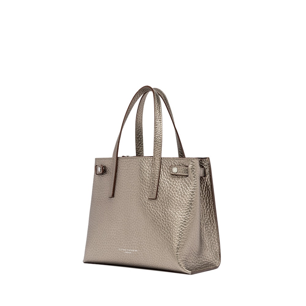 Bolso Tote Gianni Chiarini Metallic Oro - Elegancia y Estilo foto 3