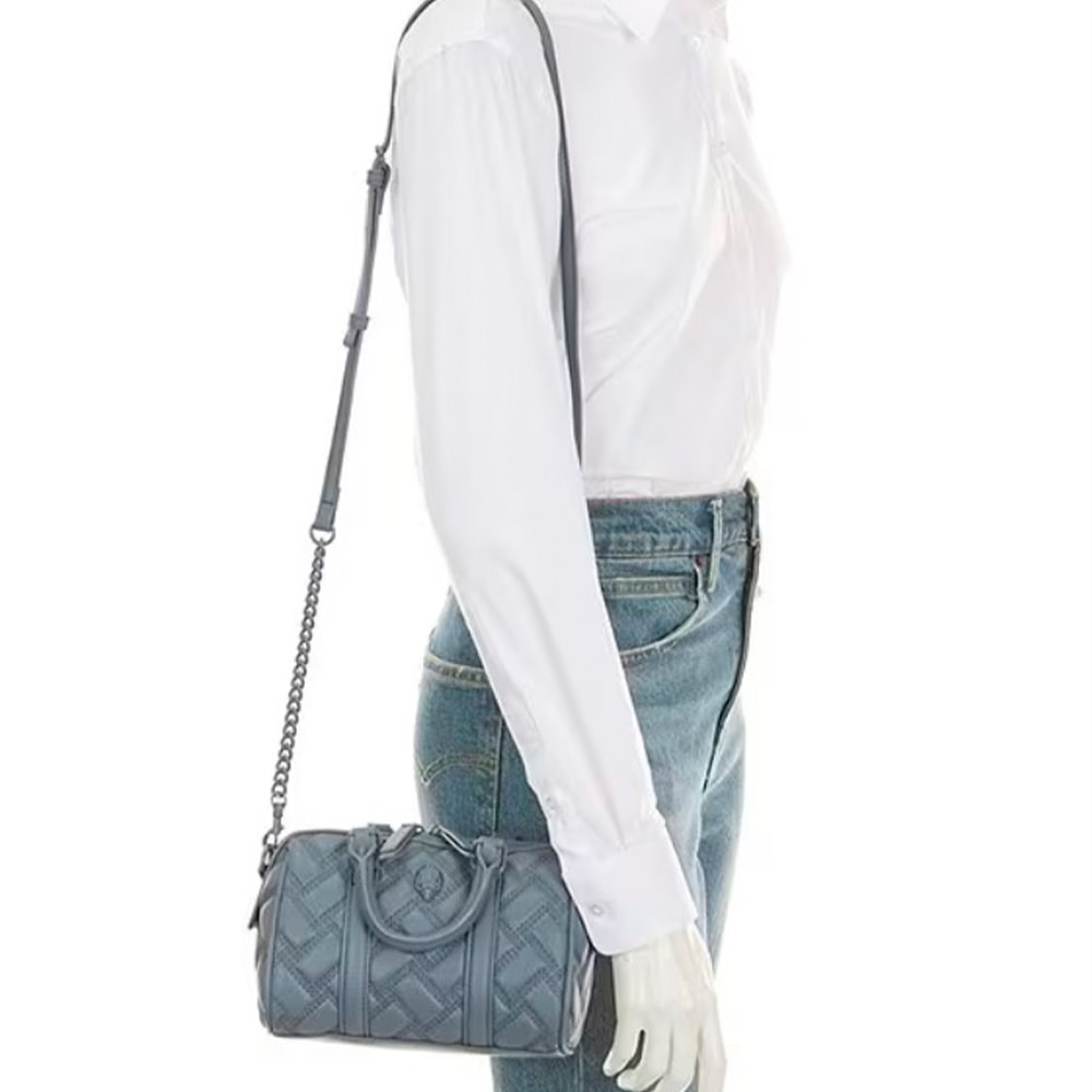 Bolso Kurt Geiger estilo bowling gris acolchado | Elegancia y versatilidad | Gallery Carrile foto 2