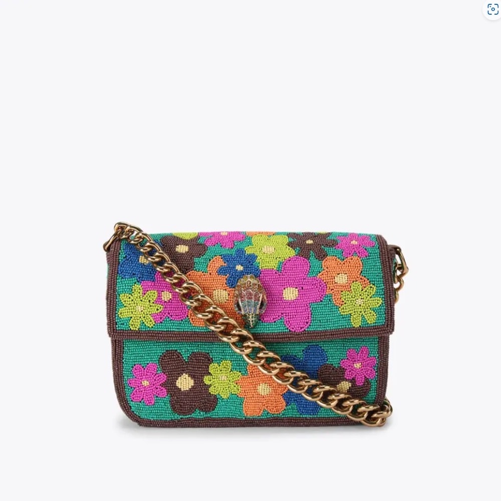 Bolso Flores Multicolor Kurt Geiger Beaded Kensington