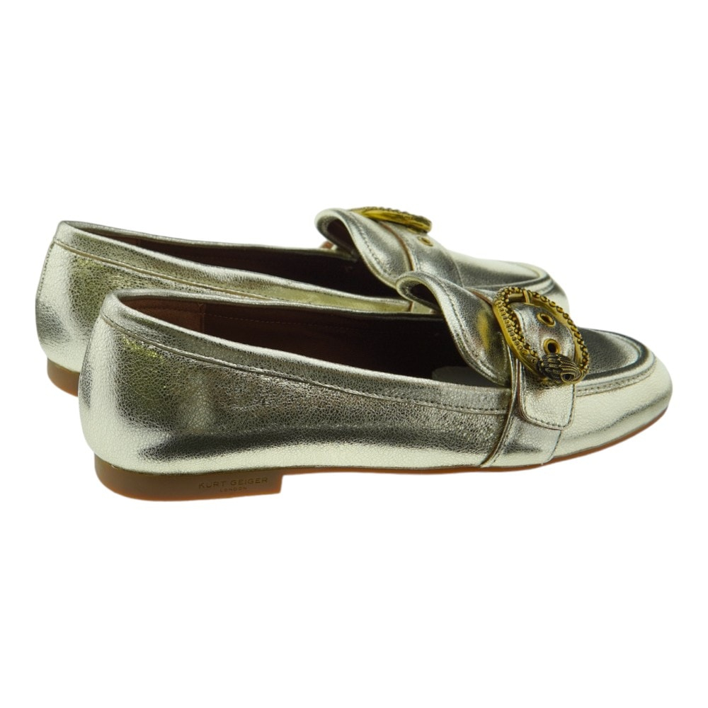 Mocasines Kurt Geiger de piel metalizada y broche dorado | Gallery Carrile foto 4