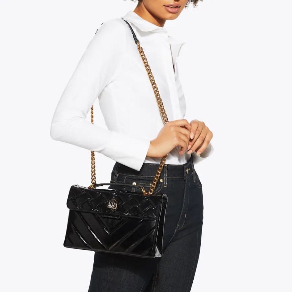 Bolso Kurt Geiger Kensington Brillo Negro | Elegancia en Gallery Carrile foto 2