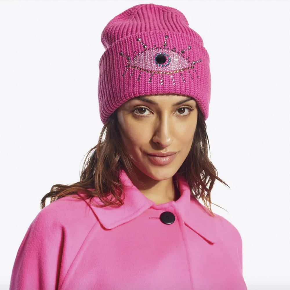 Gorro Kurt Geiger Rosa con Ojo Místico | Estilo y Protección foto 2