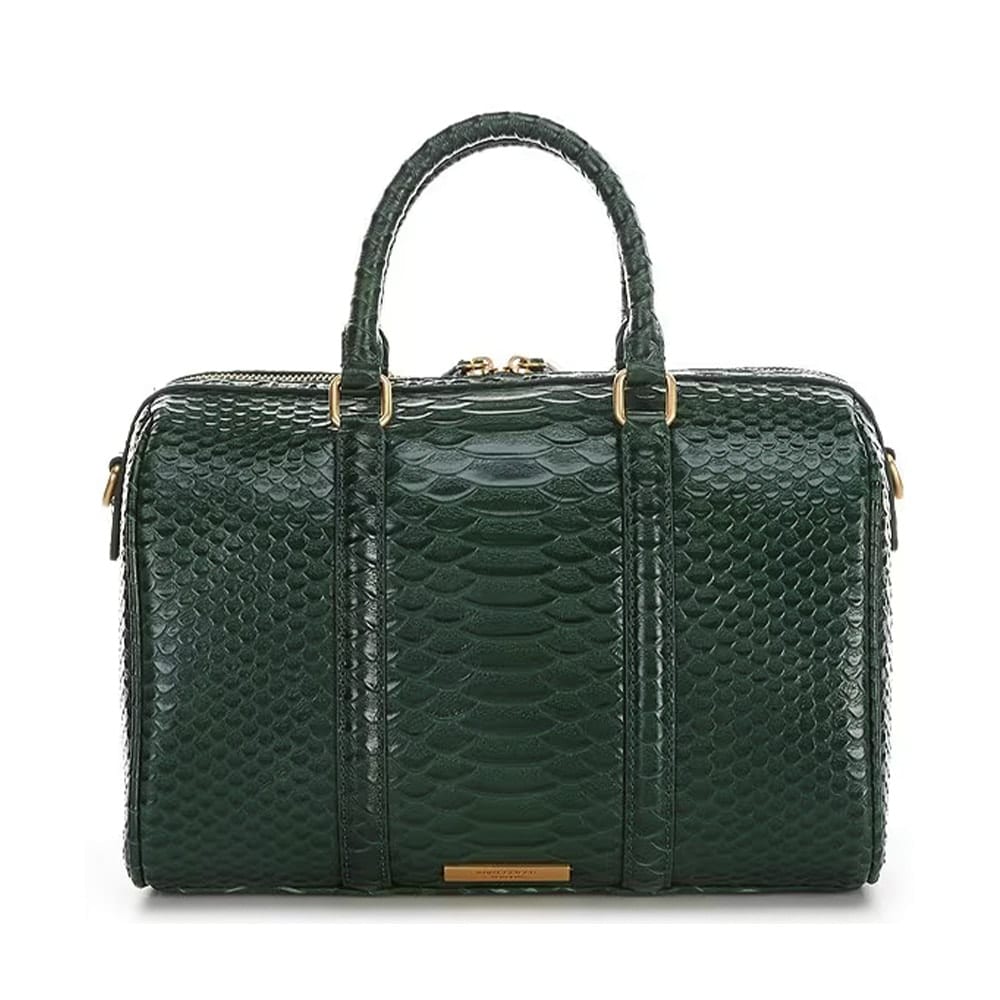 Bolso Kurt Geiger en piel con textura serpiente verde disponible en Gallery Carrile foto 3