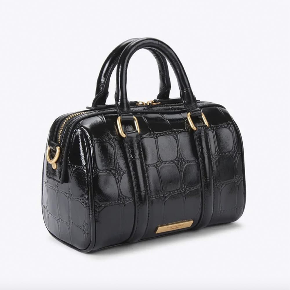 Bolso Mini Negro Kurt Geiger en Acabado Cocodrilo | Moda Exclusiva foto 3