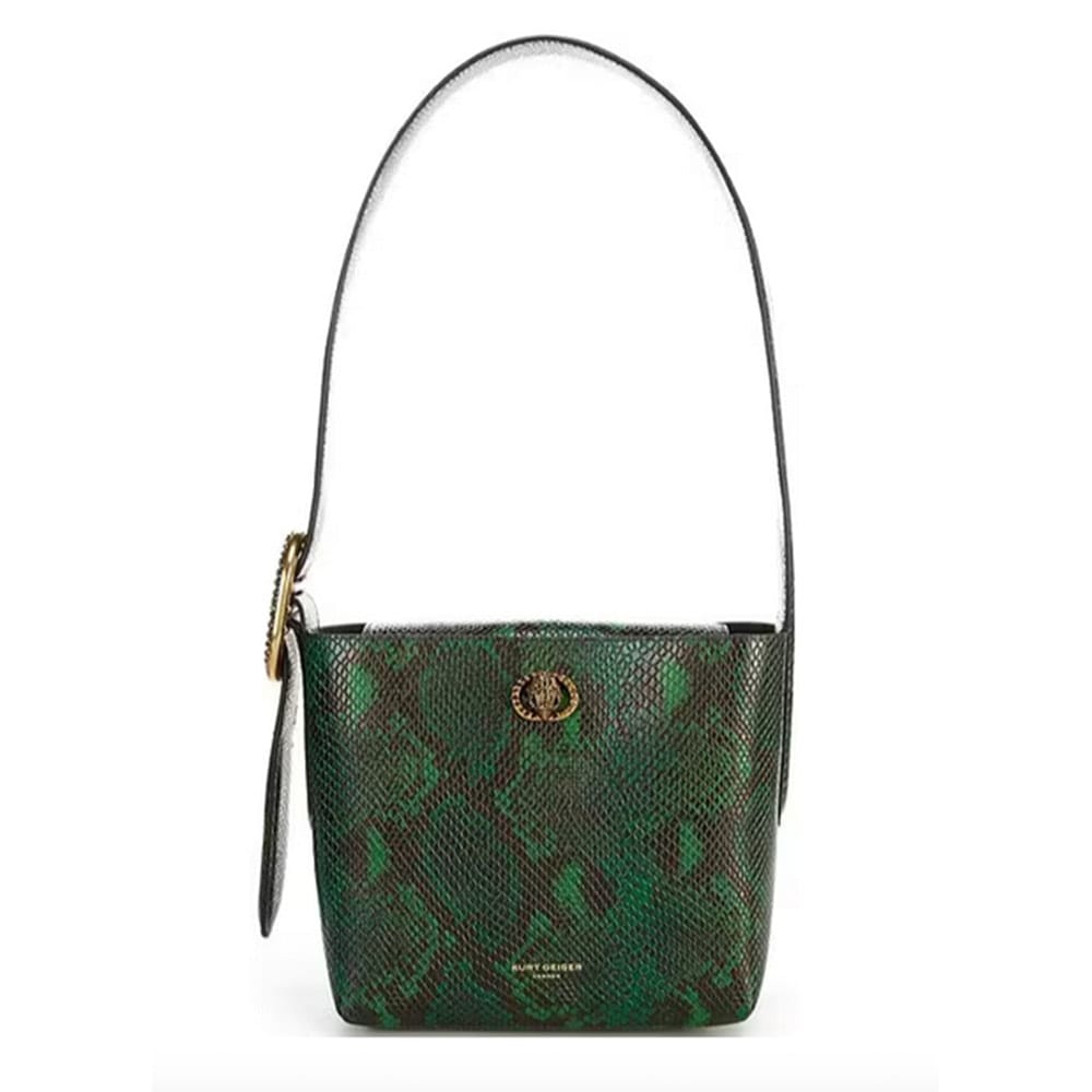 Bolso Bucket SerpienteKurt Geiger Small Chelsea Verde