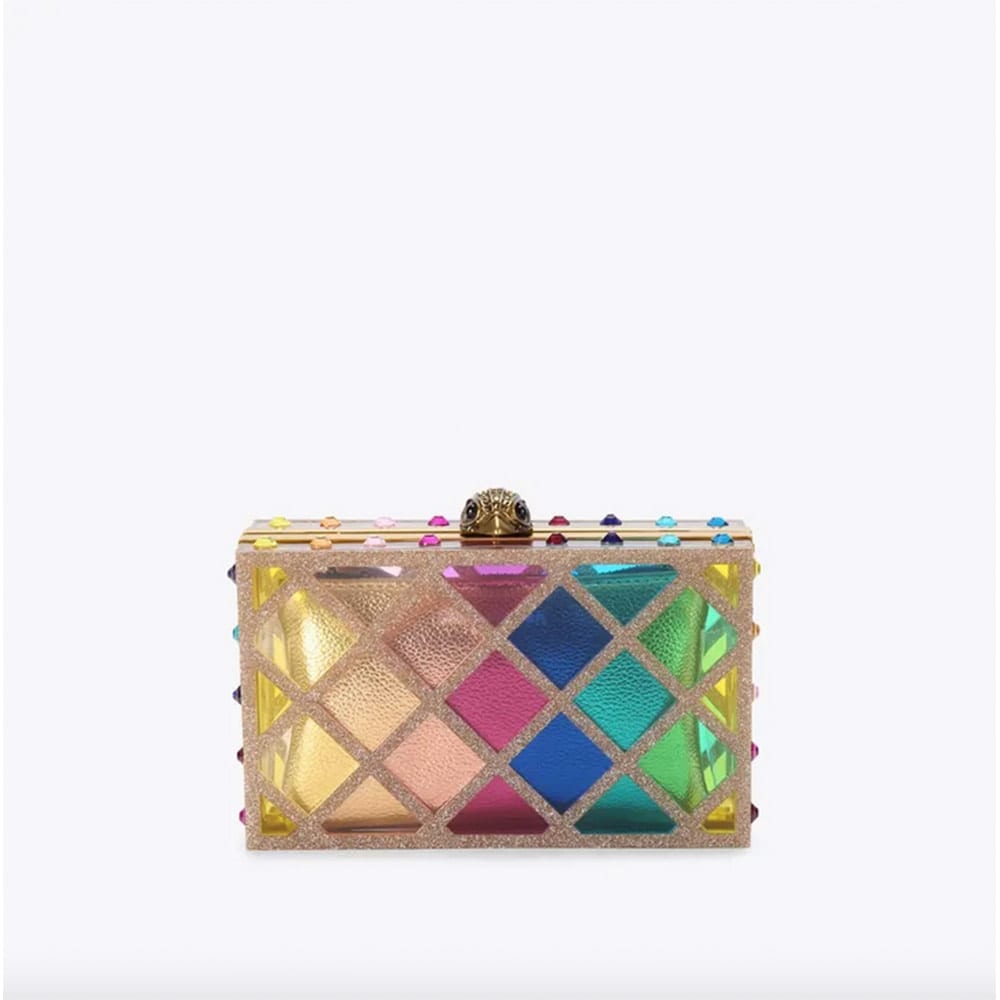 Clutch Multicolor Cadena Kurt Geiger Crystal Quilt Box