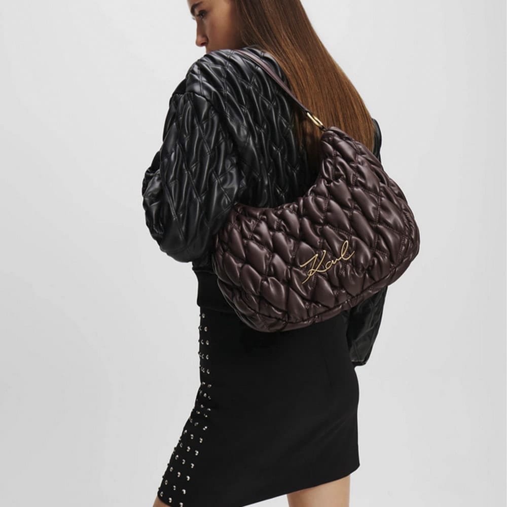 Bolso Karl Lagerfeld Acolchado Marrón - Elegancia y Estilo | Gallery Carrile foto 2