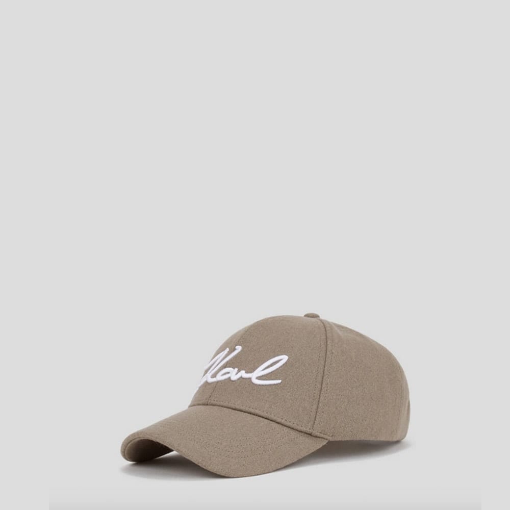 Gorra Karl Lagerfeld Lana Gris Logo Bordado 246W3406