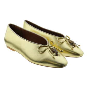 Bailarinas Doradas Mujer Kurt Geiger Broche Sloane Eagle