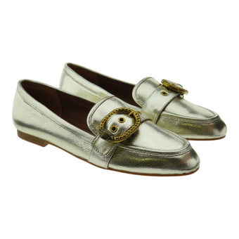 Mocasines Dorados Adorno Broche Kurt Geiger Mayfair Casual