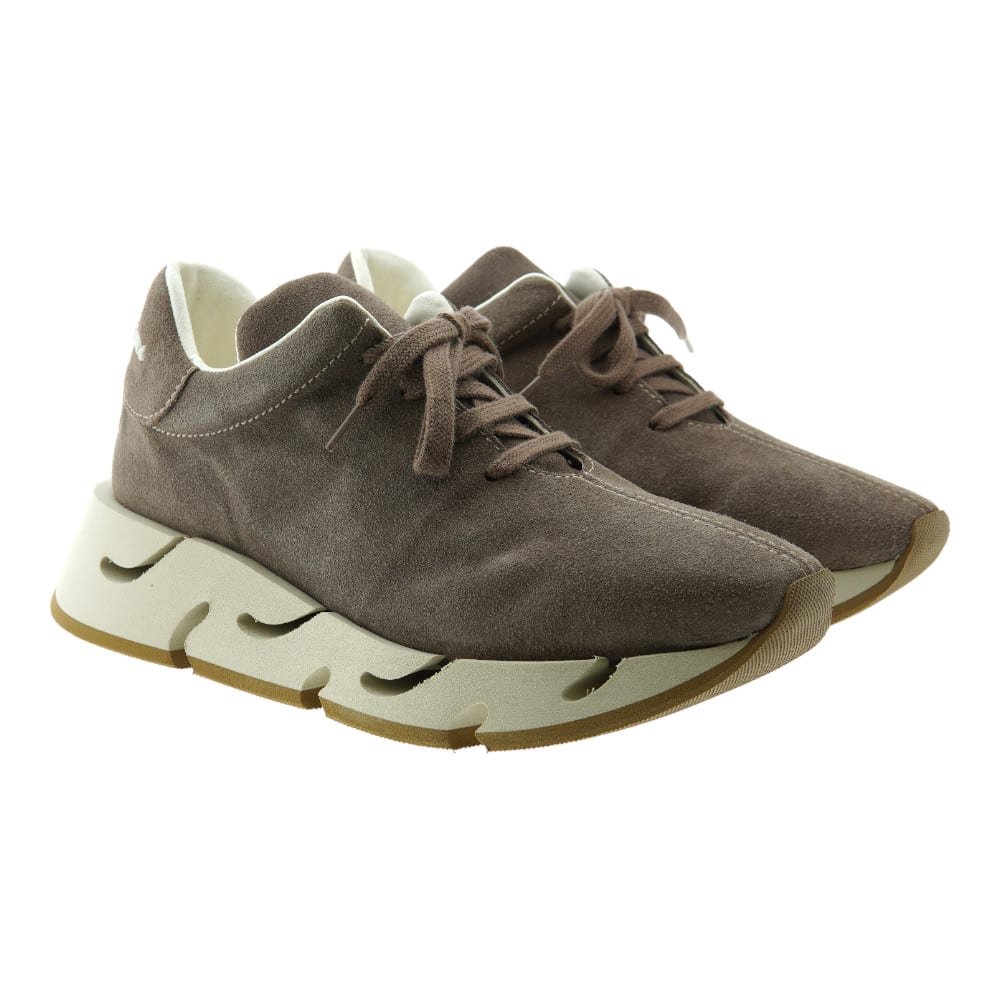 Zapatillas Mujer Paloma Barceló Ante Taupe Suela Track 25-7301PIA