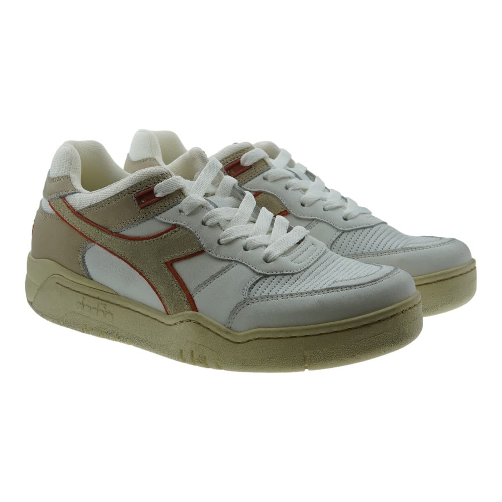 Zapatillas Diadora Hombre Blancas y Beige B.560 Uded