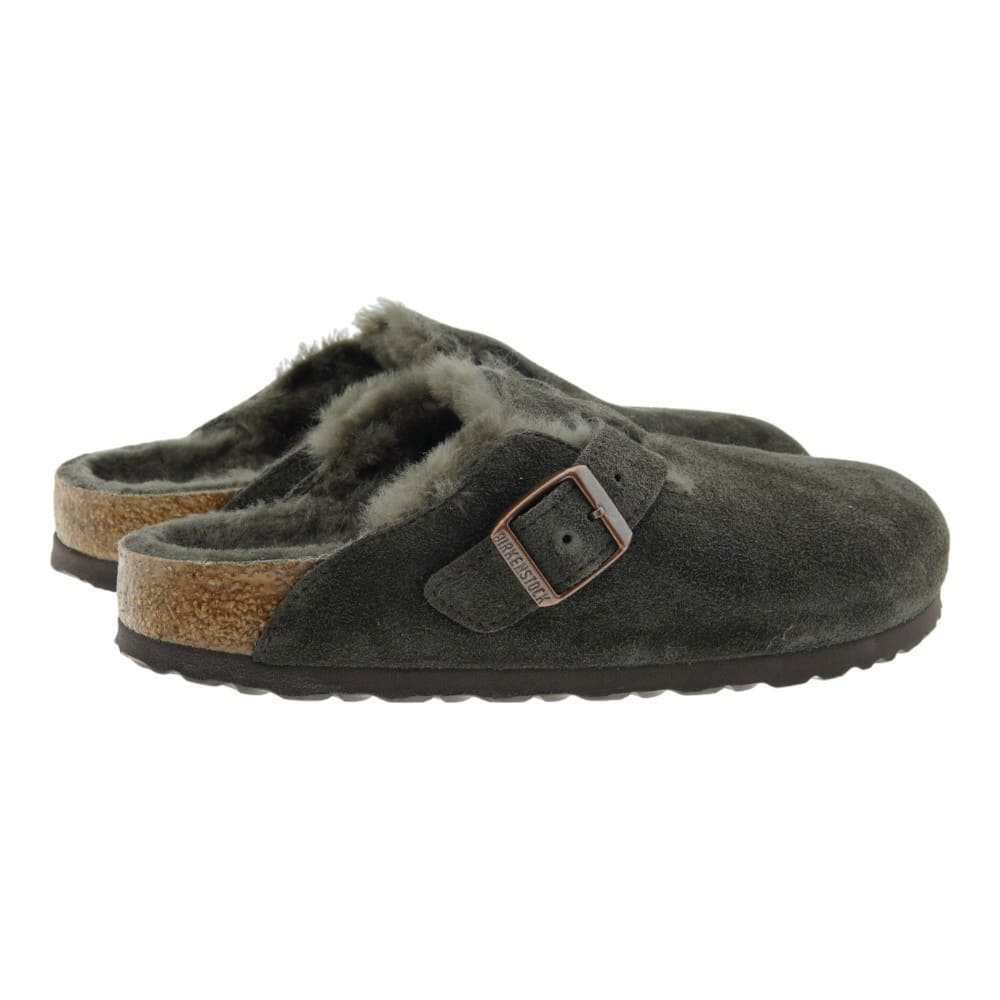 Zuecos Mujer y Hombre Birkenstock Boston Shearling Marrón | Carrile foto 4