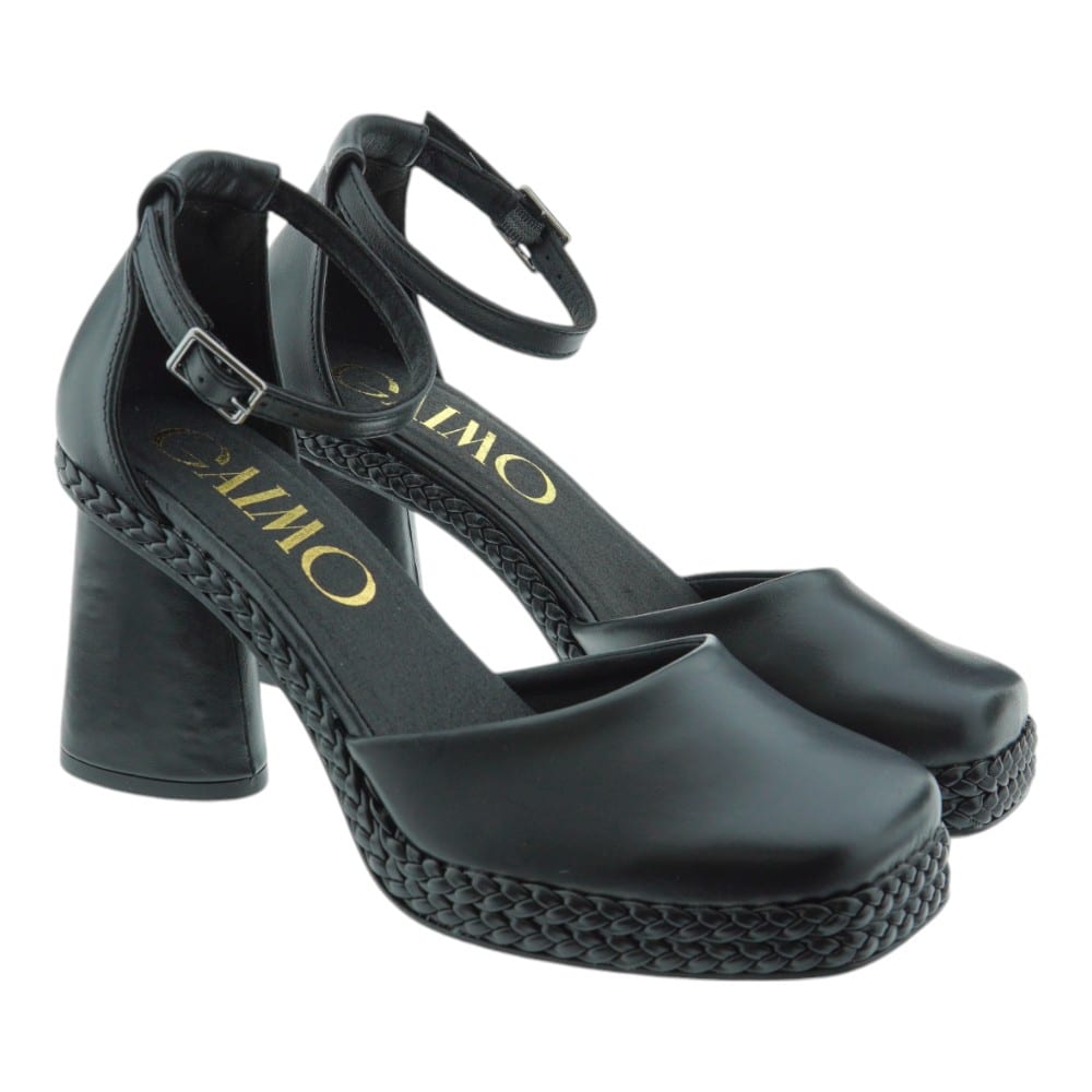 Gaimo Zapatos Tacón Negros Piel Pulsera Elia