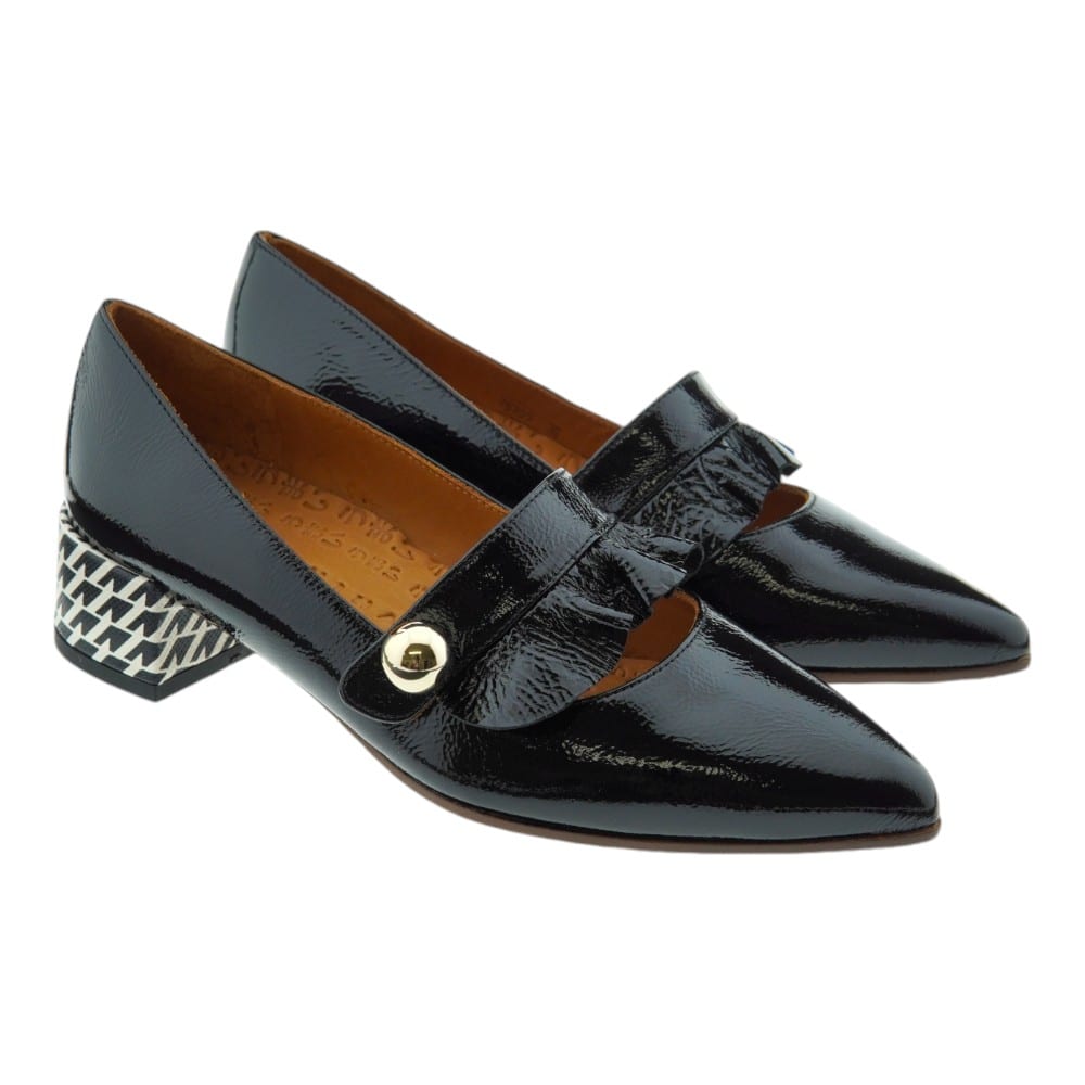 Zapatos Mujer Tacón Cómodo Charol Negro Chie Mihara Jakarta