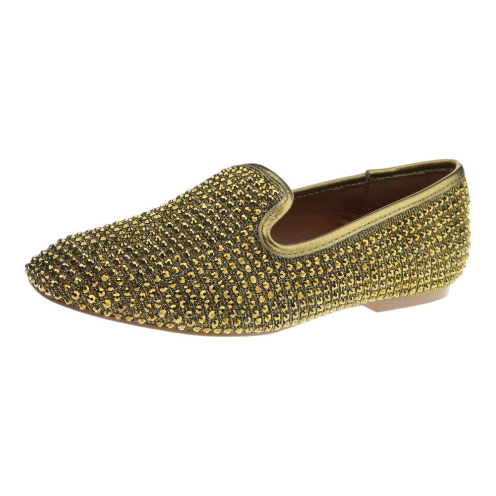 Slipper Mujer Kurt Geiger Oro con Cristales Brillantes | Exclusividad y Estilo foto 3