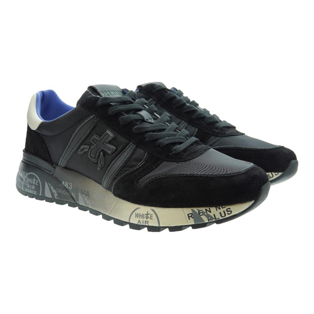 Zapatillas Negras Casual Hombre Premiata Lander 7079