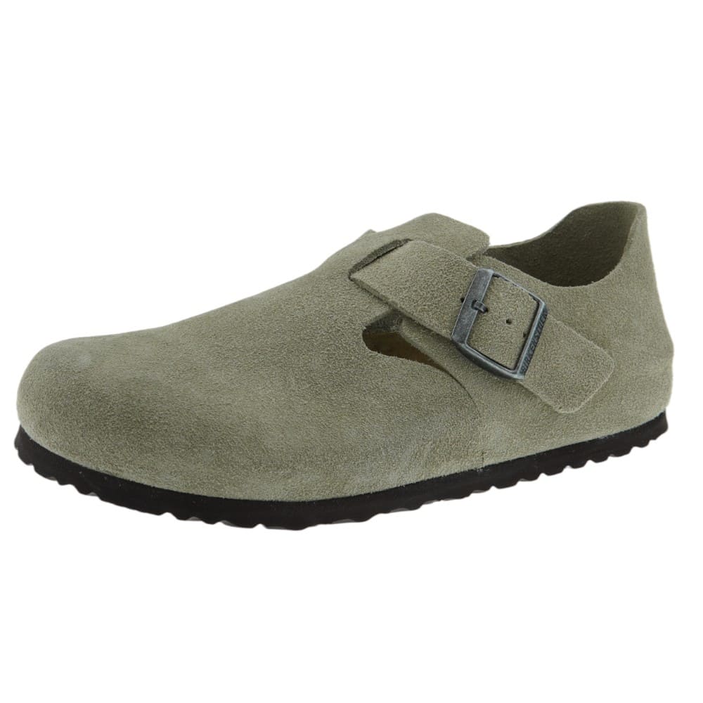 Zuecos Piel Hombre Ante Taupe Birkenstock London  foto 3