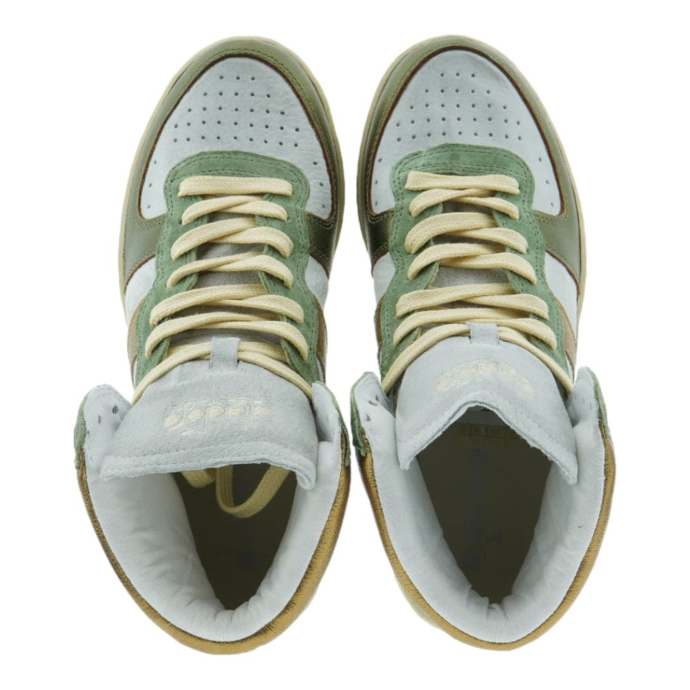 Zapatillas Diadora Mujer Altas Verde y Dorado | Gallery Carrilé foto 2