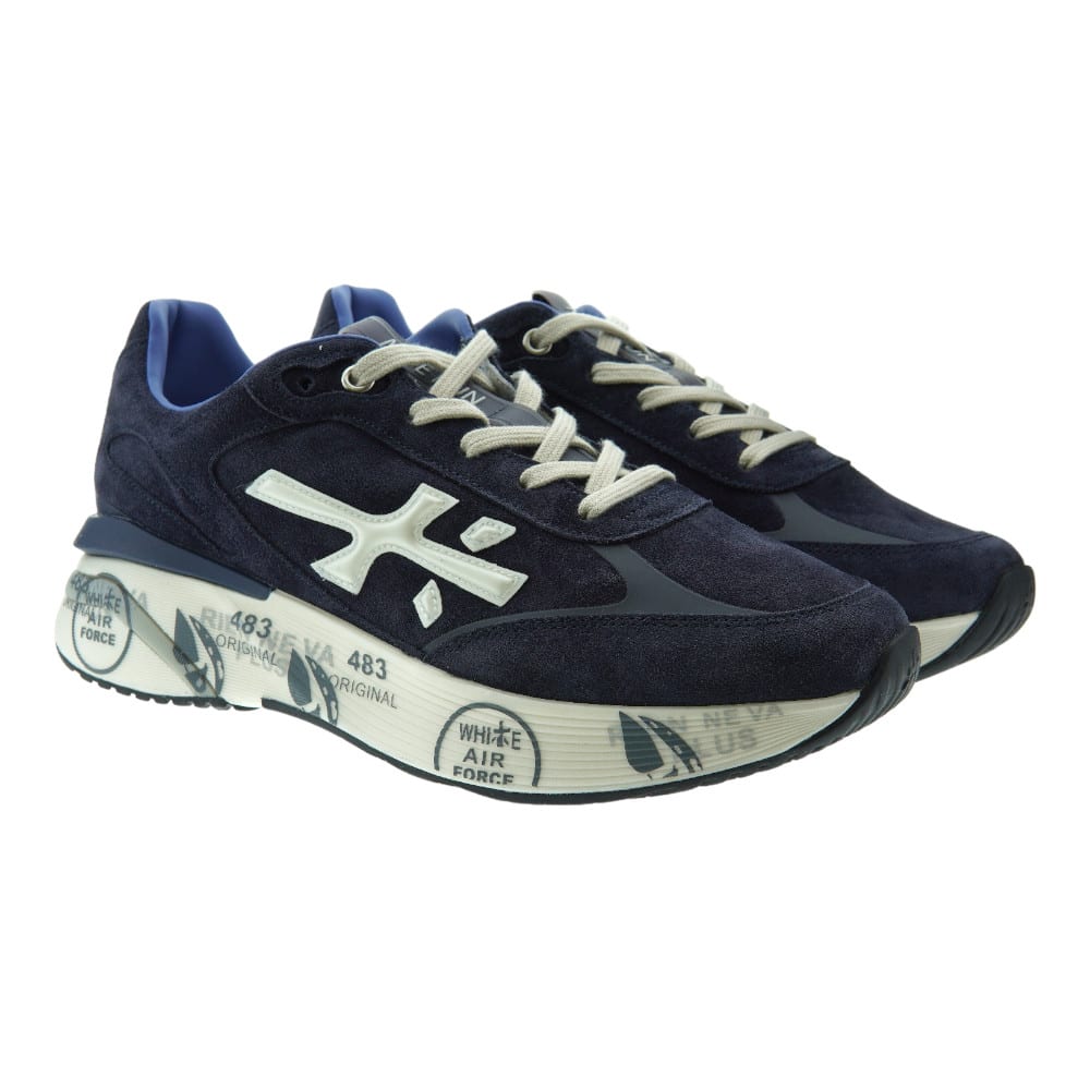 Premiata Zapatillas Azules Piel Hombre Moerun