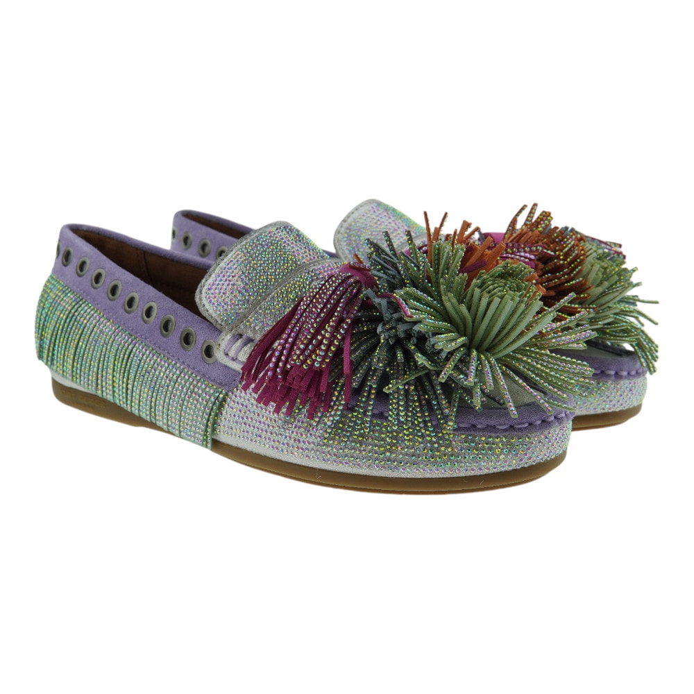 Mocasines Mujer Kurt Geiger Flecos Multicolor Pom Pom