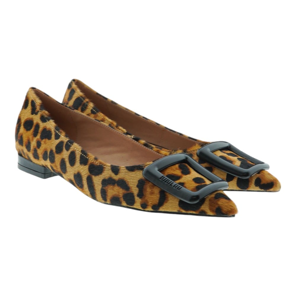 Bailarinas Bibilou Leopardo Hebilla Negra Poznan 610Z91VK