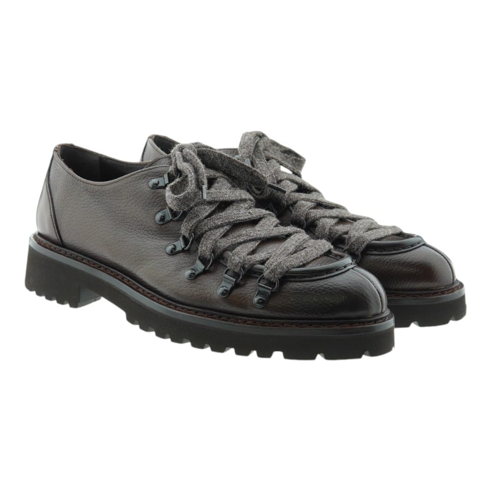 Blucher Calce Piel Marrón Cordones Gruesos X1719-PI