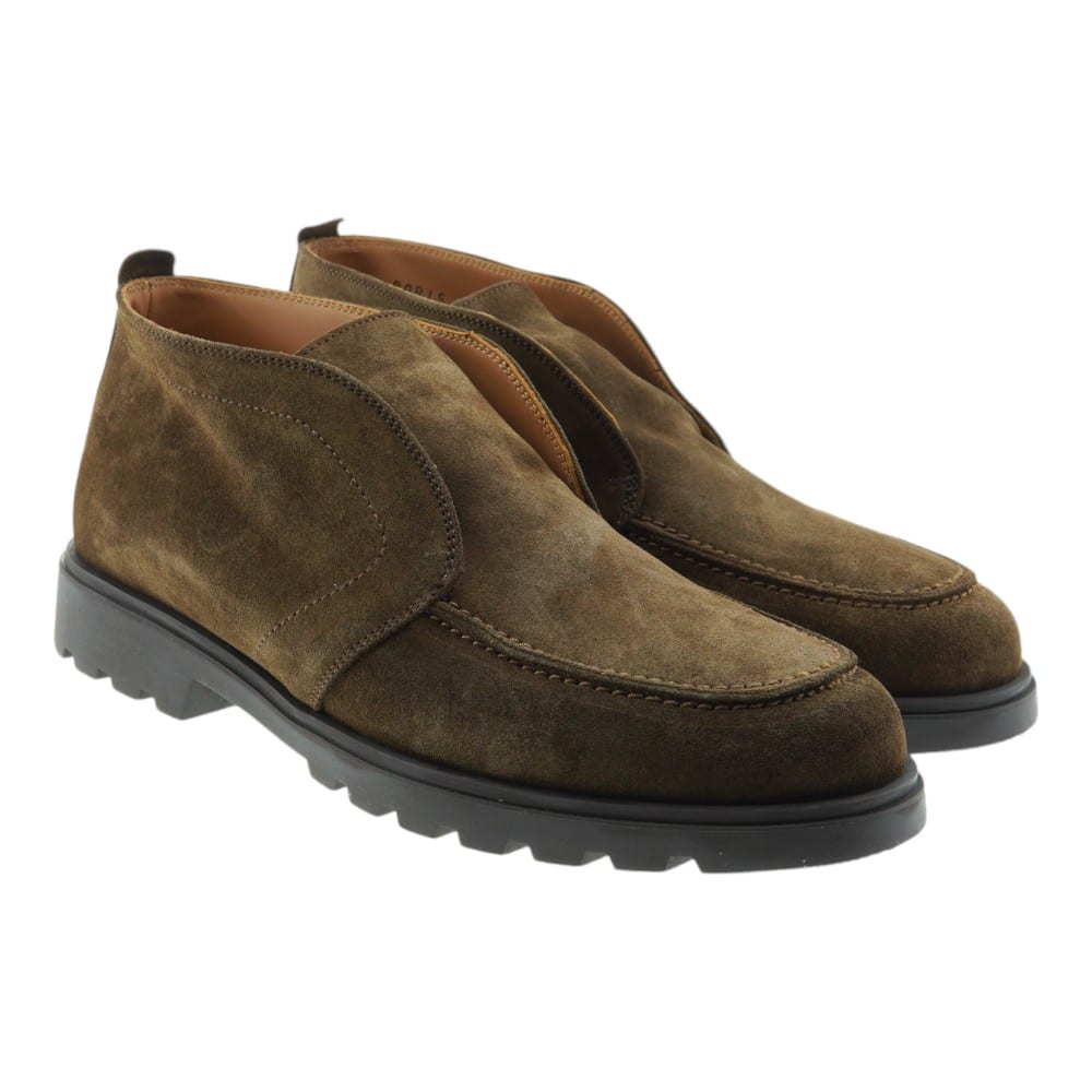 Botas hombre marrones sin cordones Calce X1737