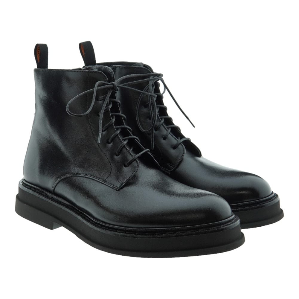 Botas Cordones Negras Calce Hombre X2069